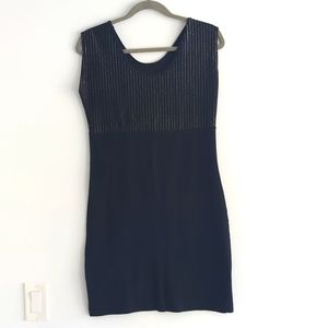 American Apparel black Mini dress with metallic stripes